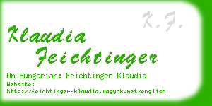 klaudia feichtinger business card